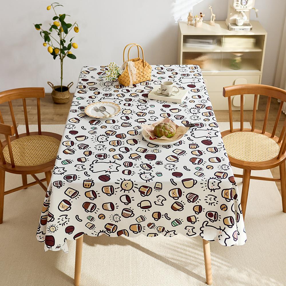 Tablecloth Waterproof Fabric Small Fresh Household Dining Table Cloth Rectangular Coffee Table Cloth Book Table Mat