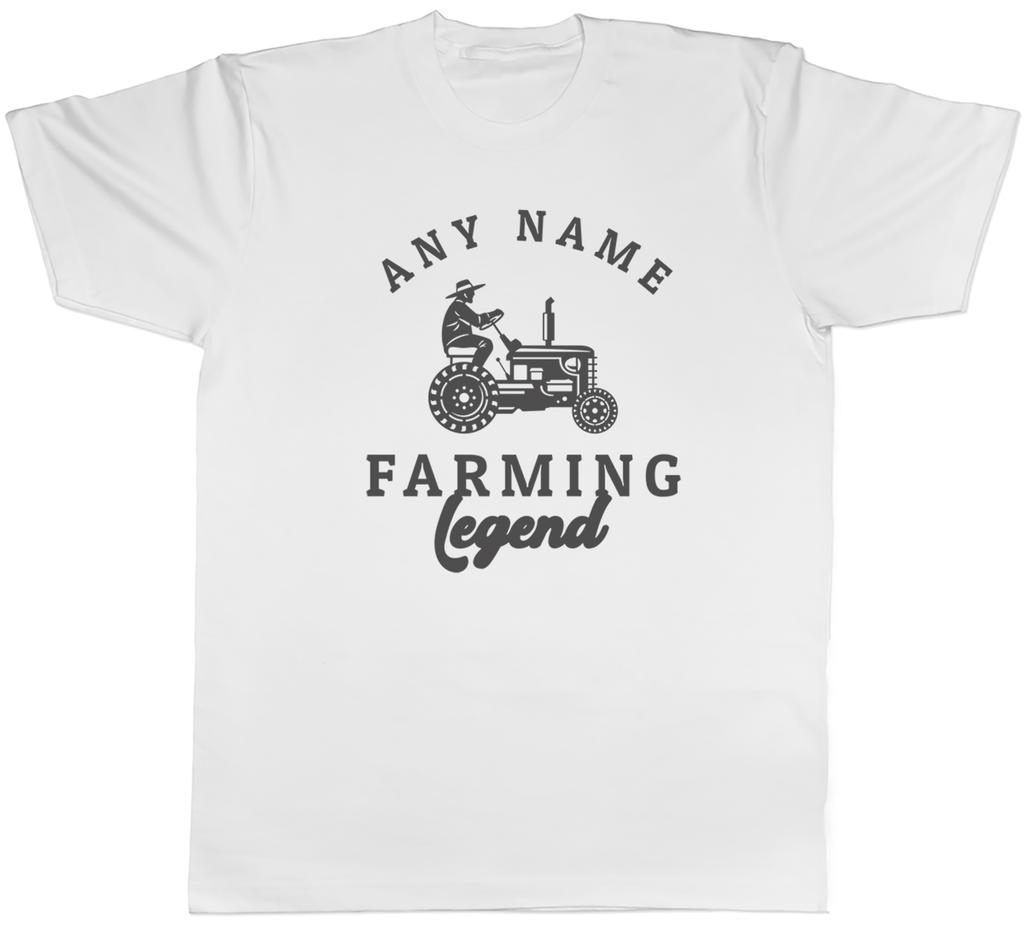 Personalised Farming Legend Any Name Tractor Unisexs TShirt Tee Gift Top