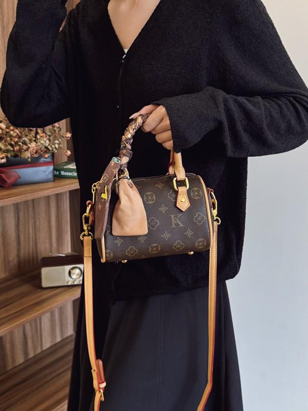 LUYIOUSHEYA Women's 2025 High-End Monogram Boston Pillow Crossbody Bag