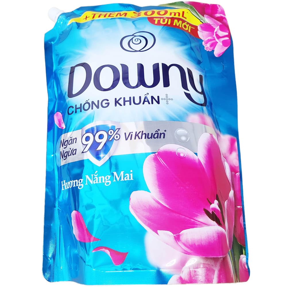 Downy Sunrise Fresh Liquid Fabric Softener Refill with Handle, Concentrated, 2.4L
