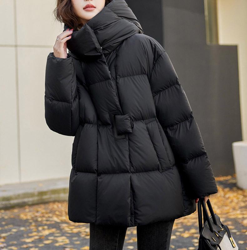 Winter Down Jacket Women Fashion Thick Warm Fluffy Parkas Loose Oversized Puffer Coat Outwear