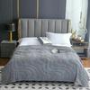 Multi-Functional Plush Jacquard Coral Fleece Blanket - Solid Color, Customizable for Office or Home Use