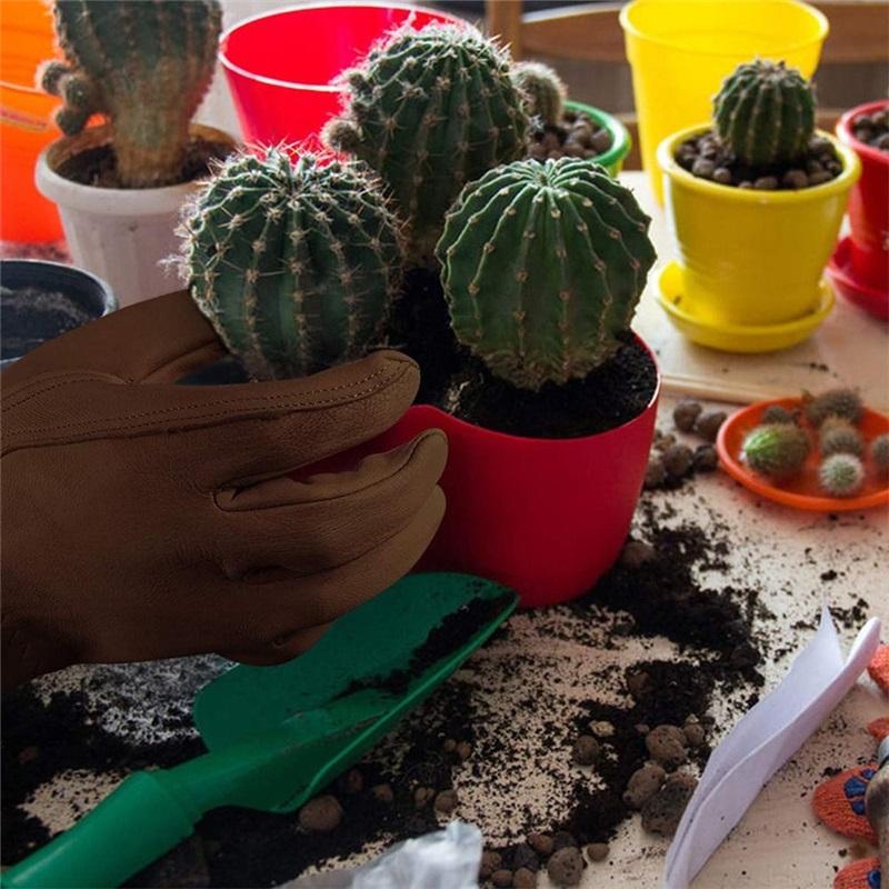 Lange hagehansker med mansjett Verktøysikkerhet Lær Beskjæringshansker Torntette Plantehagehansker Hage