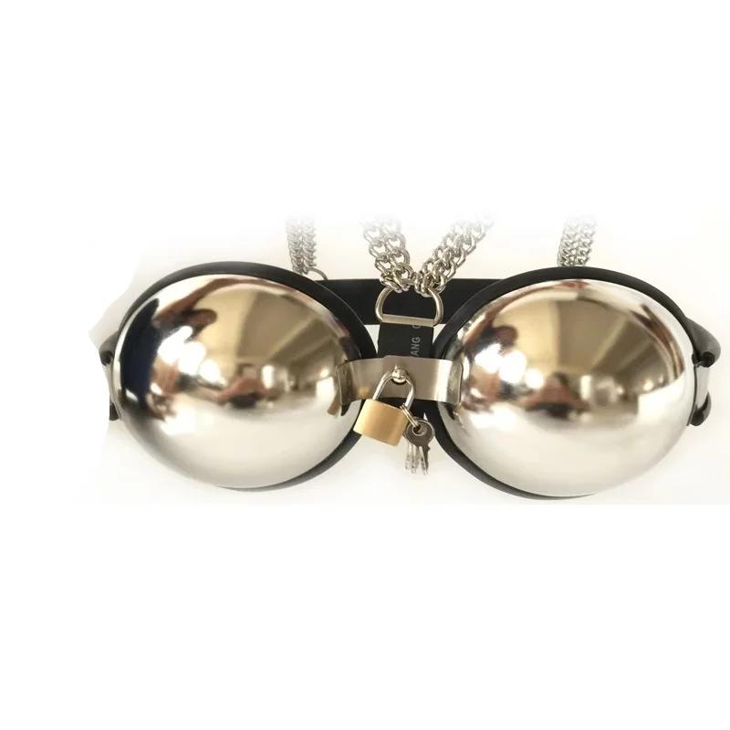 Male Chastity Belt Stainless Steel Chastity Cage with Removable Anal Bead Plug Thigh Ring Metal Bra Slave Penis Restraint Device