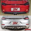 Rear Diffuser Replacement & Installation for Porsche 718 (2017-2025) with Carbon Fiber GTS Trim