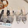 Womens Summer Transparent Water Crystal Sandals With High Heels For Fashionable Outings