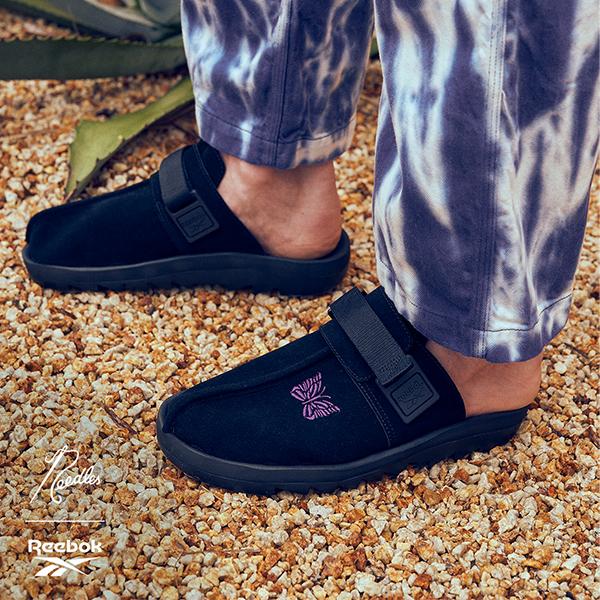 Needles X Reebok Beatnik Slides Black Unisex Sneakers Core-Black Extreme-Purple 100207686