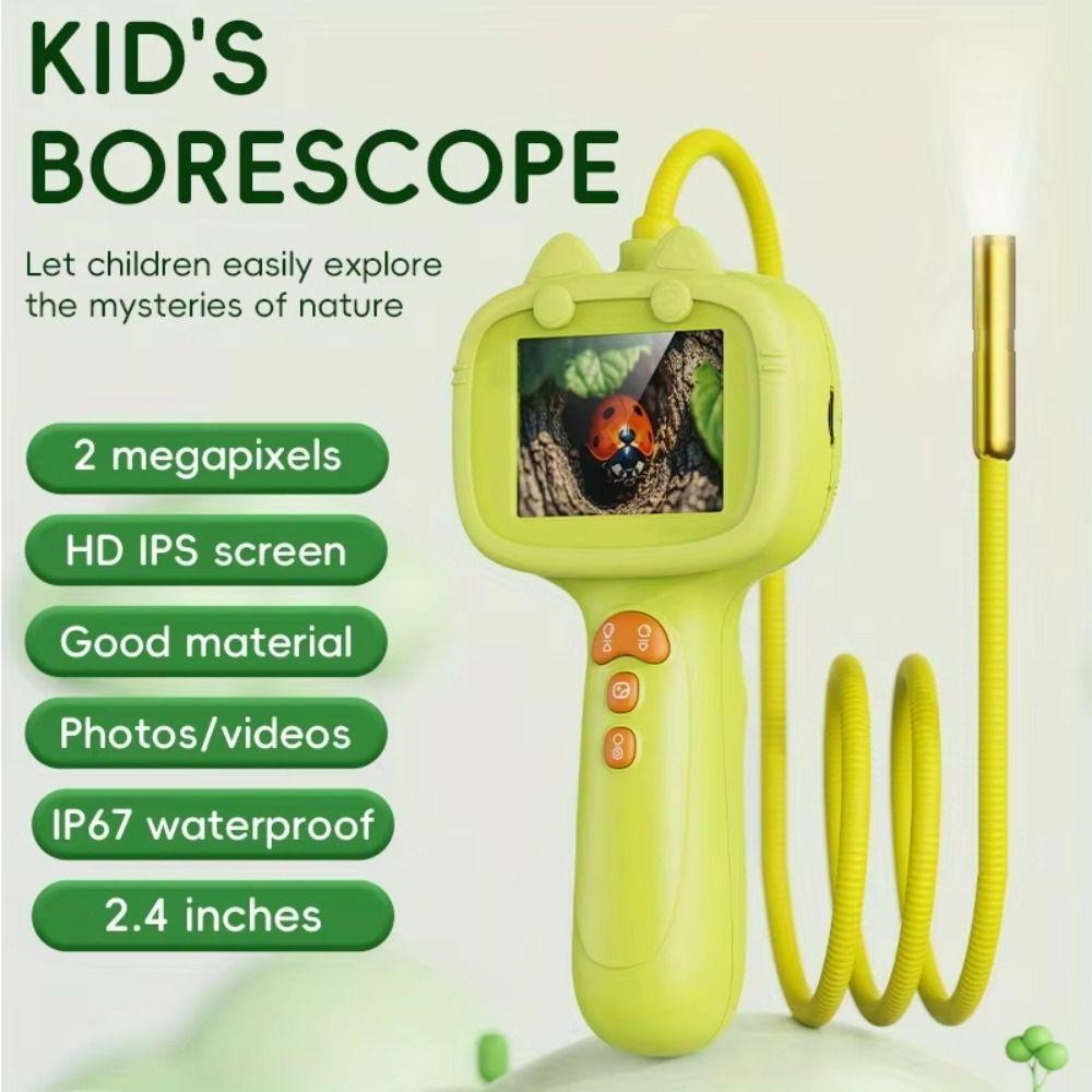 1080p HD Probe Kid Endoscope Camera 2.4-inch Display Handheld Endoscope Educational Teaching