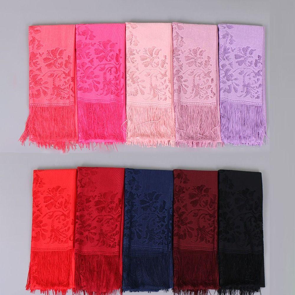Tassel Summer Wraps Shawl Hollow Evening Dresses Shawls Breathable Hijab Cover  Wedding Shawl