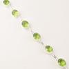 Pulsera Hecha a Mano de Peridoto y Plata de Ley 925 9" Joyería Regalo de Cumpleaños RB-5-14
