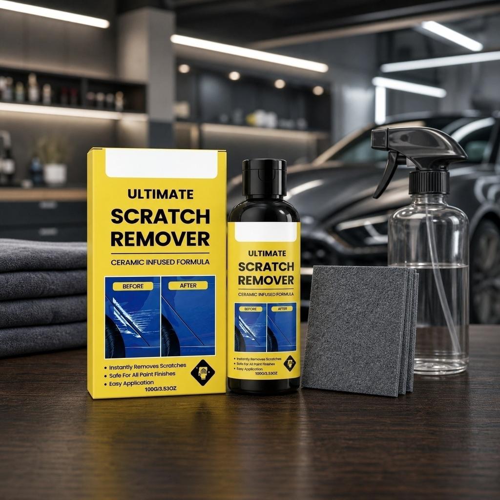 Ultimate Scratch Remover Ceramic Infused Formula Scratch Repair Kit for Vehicle Surface Restoration and Scratch Removal Easy Application
