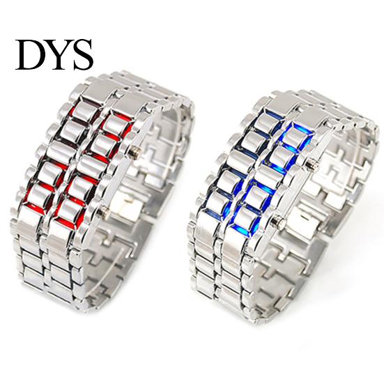Fashion LED Digital Alloy Men Women Wrist Watch Bracelet Chain Valentines Gift