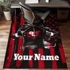 1PC Custom Name American Football Player Theme Floor Mat Ideal for Living Room, Game Rooms, Office, Bedroom,Floor Mat Playful Design