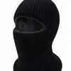 1Pcs/Set Men's Thermal Hat Winter Knitted Windproof Full Face Mask Balaclava, Knitted Hat with Neck Cover, Warm Thermal Lined Men and Women
