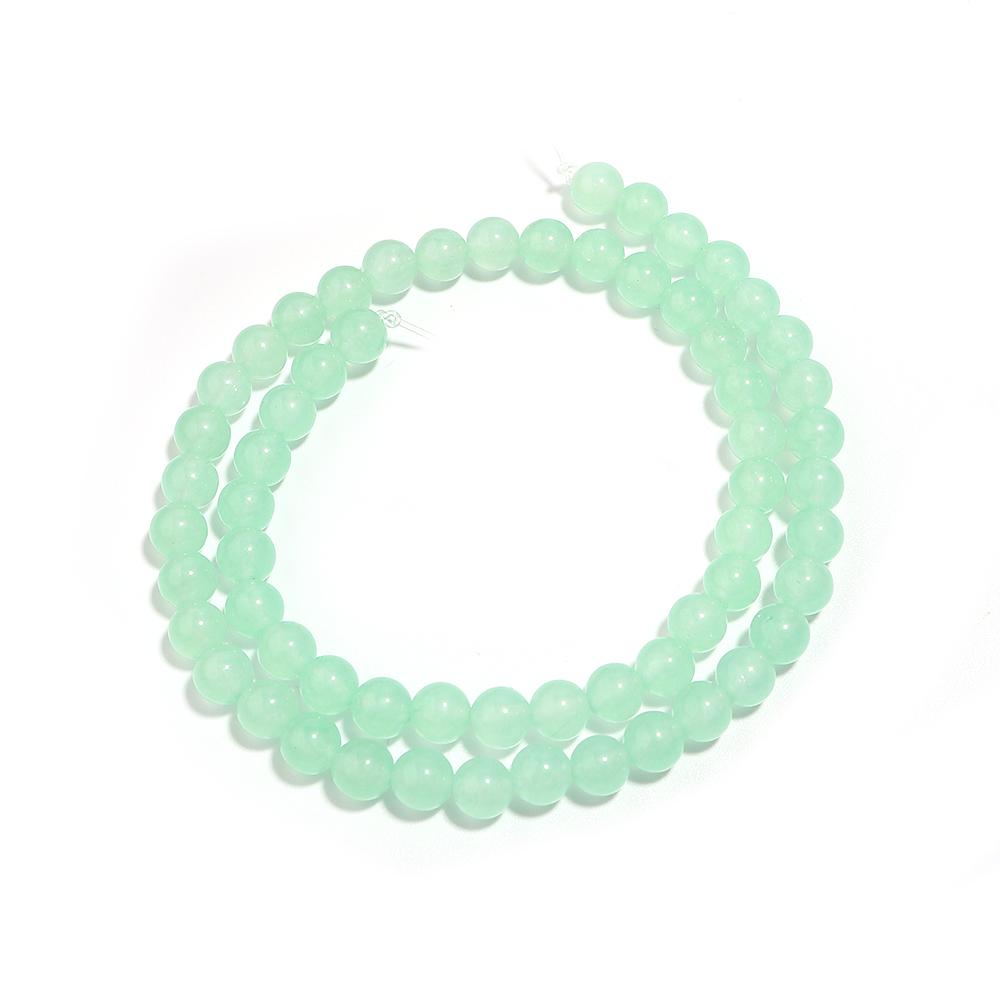 1 Strand Natural Stone Light Green Chalcedony Beads Round Loose Beads For Jewelry Making DIY Bracelets Necklace 4/6/8/10/12mm