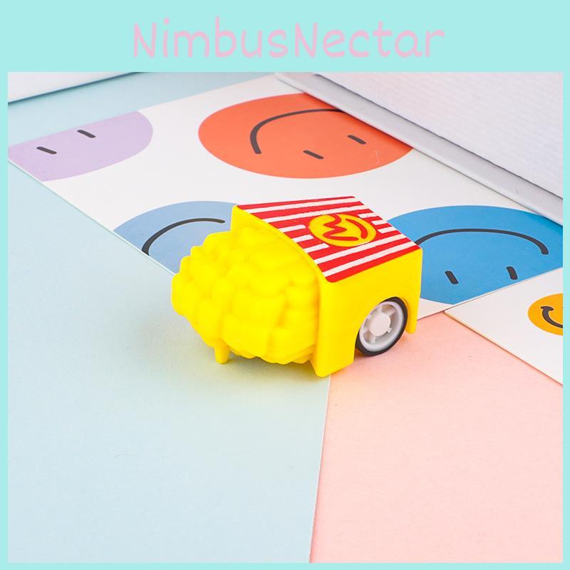 Plastic Creative Mini French Fries Rebound Racing Car Toy For Play Toddler