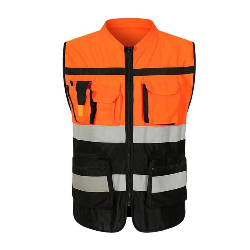 OLOMM Multi-Pocket Reflective Safety Vest One Size