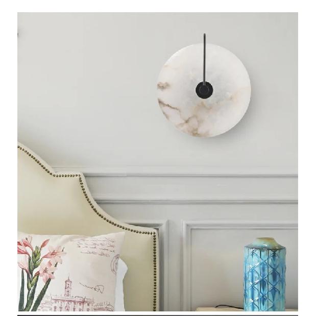 Nordic Wall Sconces Light Fixture Led Marble Moon Bedside Lamp Interior Indoor Lighting Home Bedroom Decor Modern Hotel Simple