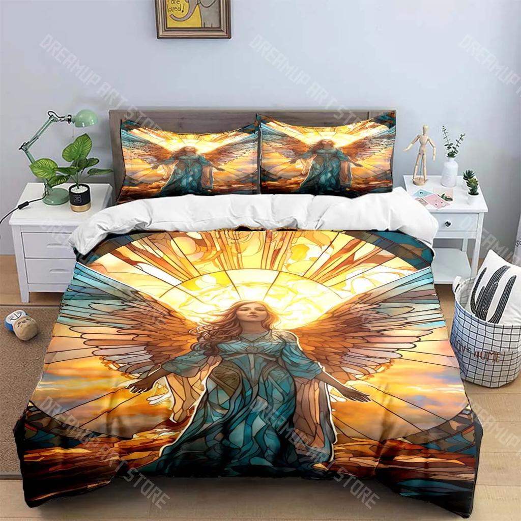 Squisiti Set Lenzuola con Ali d'Angelo squisito set copripiumino set coperta letto set lenzuola lusso regalo di compleanno