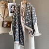 Autumn and winter new imitation cashmere scarf women's versatile neck protector jacquard scarf fashionable warm long fringed shawl