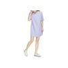 Nike Sportswear Dress Solid Color Embroidered Small Logo Casual Sports Knit Short Sleeve Dress Women dresses Dopamine-Purple CJ2243-569