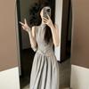 Old Money Wind Sleeveless Vest Dress Children's Summer 2026 New Seaside Vacation Temperament Waist Beautiful Long Dress