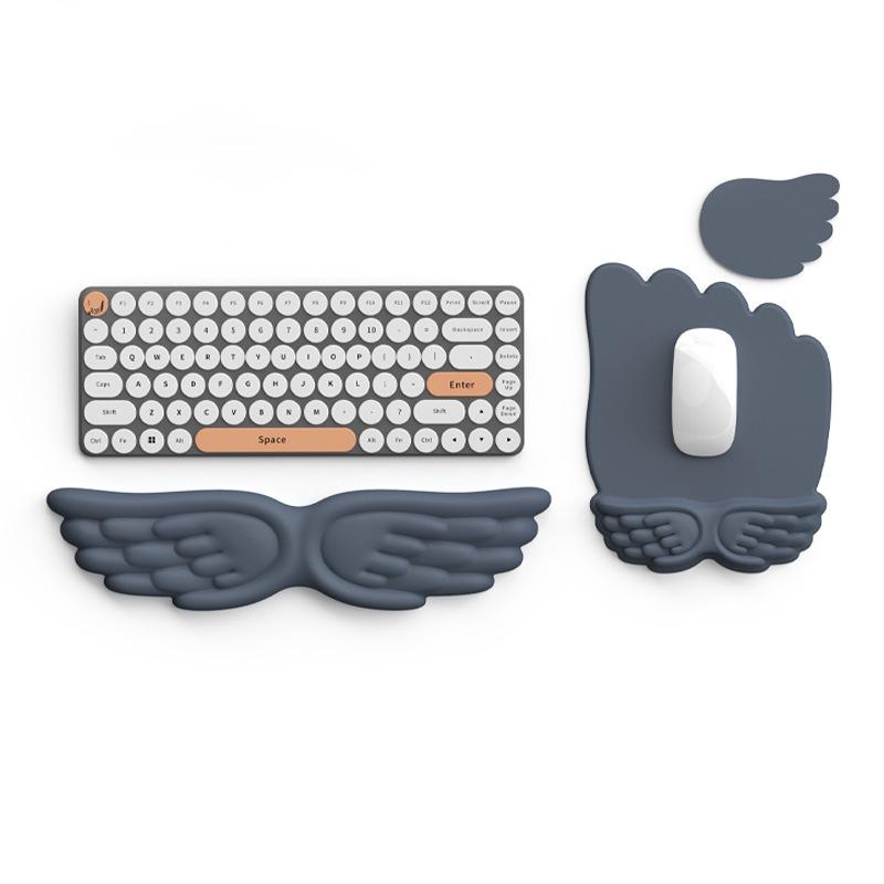 Silikon-Memory-Schaum-Handgelenkauflage für Maus und Tastatur mit Handyhalter