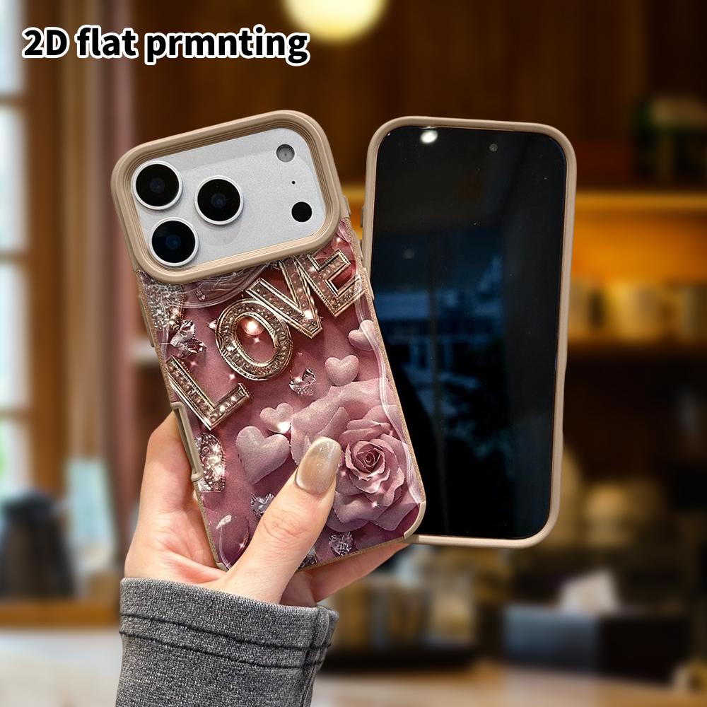 Phone Case: Lambskin 2D Flat Samsung Galaxy A34 A35 M05 M06 S20 S22 S21 FE Plus 5G Protective Case, Pink Rose, Christmas and Halloween Gift