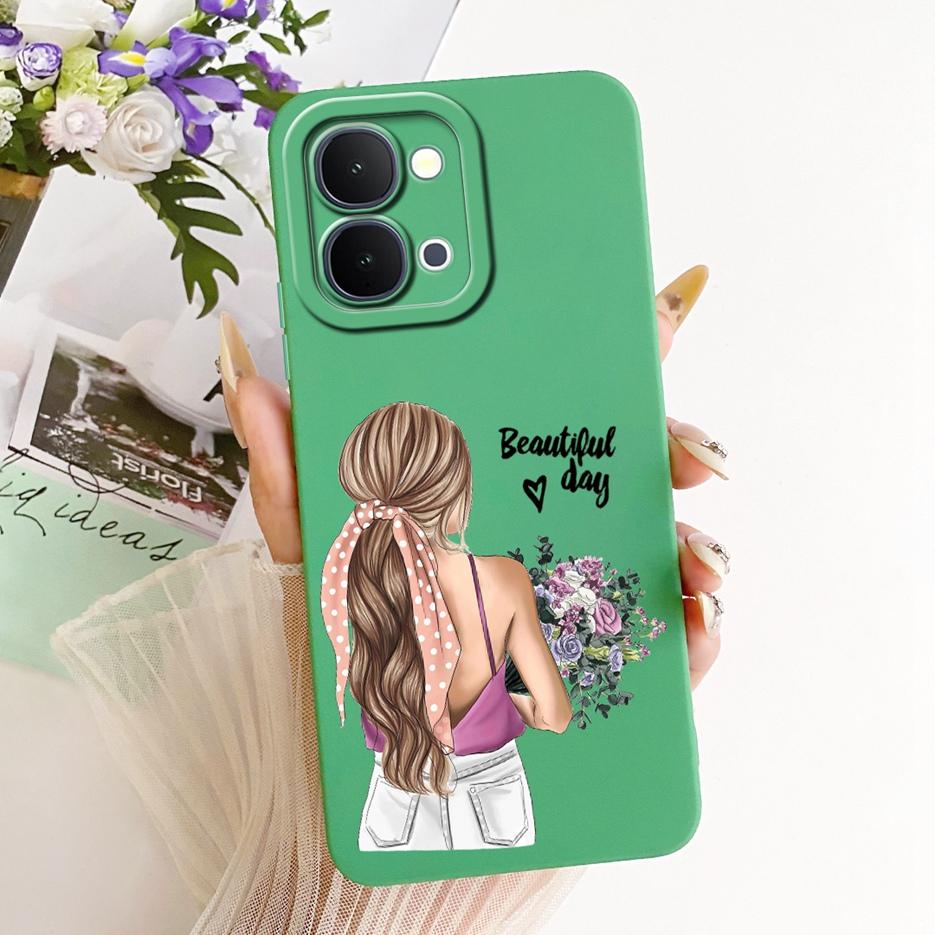 For Vivo Y31d 4G Case V2543 Stylish Girls Butterfly Painted Cover Soft TPU Phone Case For Vivo Y51 Pro 5G V2544 Vivo Y500i Shell