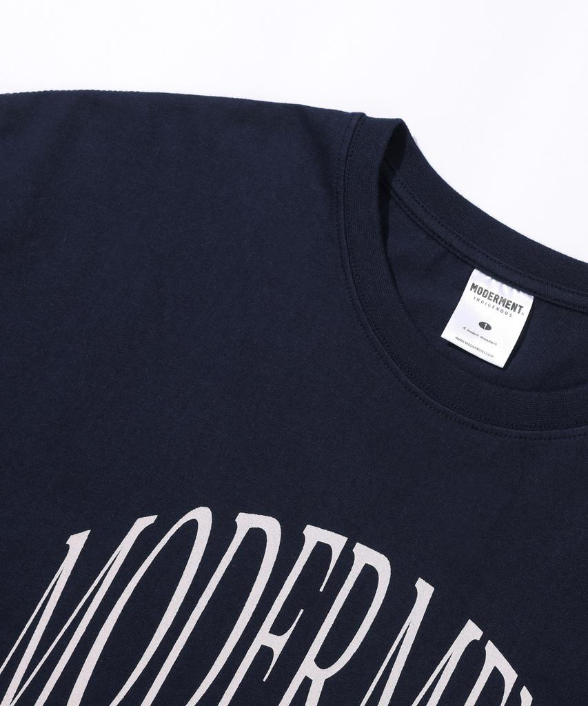 Modernoment Pin Logo Oversized Short Sleeve T-Shirt [Navy]