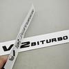 3D ABS Car Styling Logo V12 BITURBO Badge Side Fender Emblem Decal For  Benz S680 GLS600 AMG S65 SL65 G63 G65 Accessory