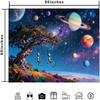 Galaxy Space Tapestry,Outer Space Alien Planets Tapestry for Bedroom Colorful Universe Starry Sky Tapestries Wall Hanging Living