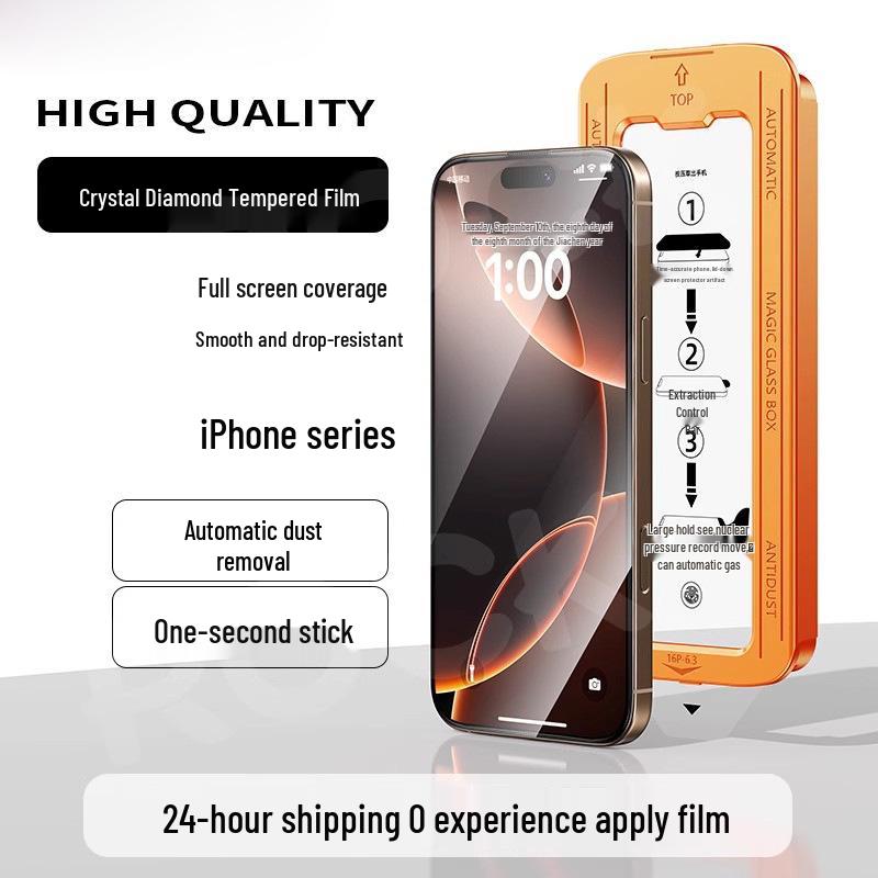 Privacy Protection Dust-Free Tempered Film for Apple iPhone 15/13/16 Pro Max