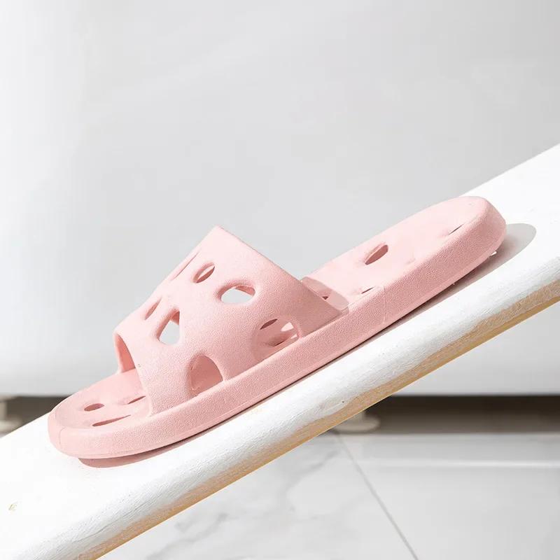 Non-Slip Feet Thick Men Leaking Summer Home Wholesale Bathroom Couple Women'S Non-Smelly Pvc Bottom Slippers 2025