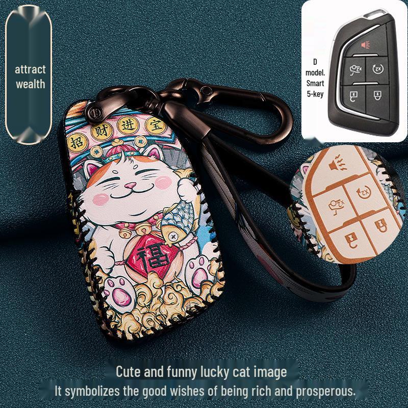 Cadillac Key Case for CT6, XT4, XT5, XT6, XTS, CT4, CT5, ATS-L - Snap-On Shell