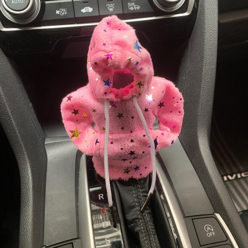 

Soft Gear Shift Hoodie Cover Cartoon Wear-resistant Change Lever Cover Shift Lever Handle Cover Car Interior Decoration