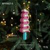 New Plastic Christmas Macaron Ornaments DIY Cute Christmas Tree Pendant Christmas Tree Hanging Ornaments Home Party Decor