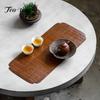 Retro Chinese Style Tea Table Mats Handmade Bamboo Weaving Double Sided Table Mat Household Insulation Pads Teaware Accessories