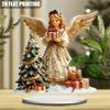 Christmas Angel Girl Acrylic Plate - 2D Flat Acrylic Desktop Ornament, Wall Decor Art, Four Seasons Decoration, Novelty Home Decor, Perfect Durable