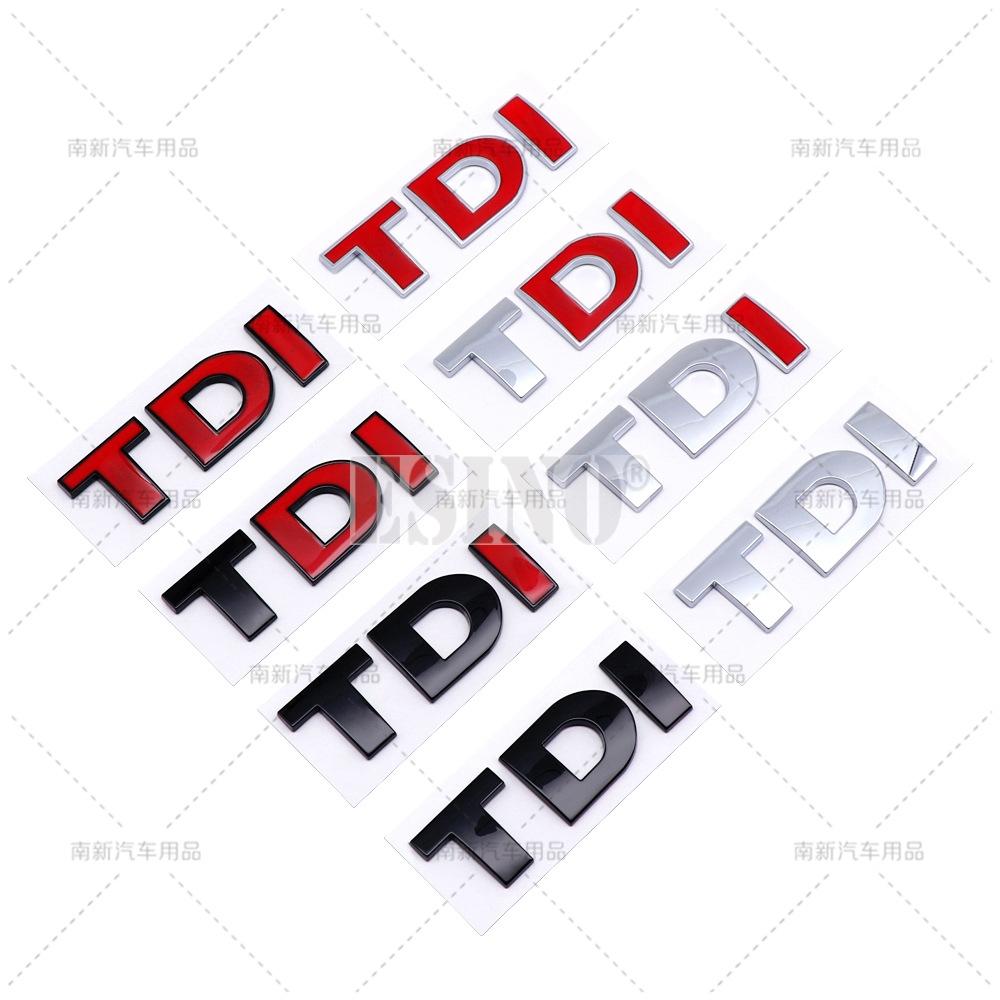 emsqc4 New 3D TDI Turbo Direct Injection ABS Adhesive Car Trunk Emblem Rear Body Tailgate Accessories Adhesive Styling Badge