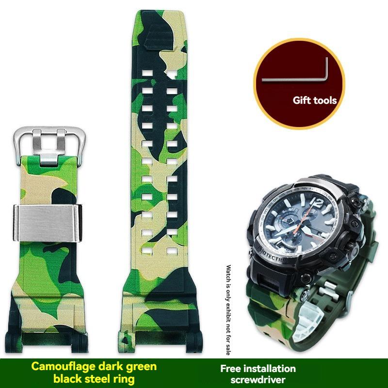 Soft resin silicone strap For Casio G-Shock Master 5502 Air GPW-2000 watch band waterproof replacement wristband