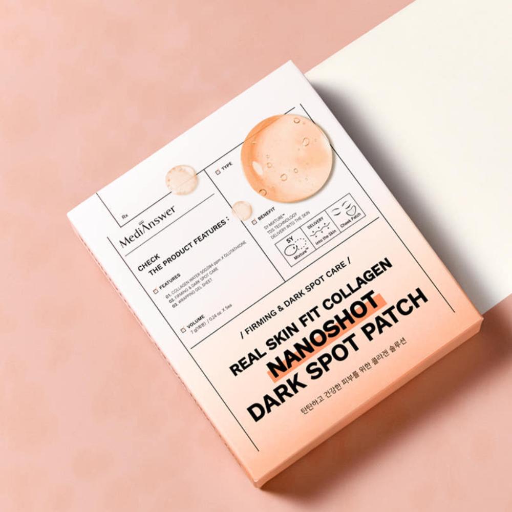 Medianswer Real Skin Fit Collagen Nano Shot Dark Spot Patch 5 Sheets Melasma and Blemish Care Hydrogel Patches