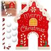 Christmas Gingerbread Golf Game Set Indoor Party Activity Golf Game with Candy Cane Club And 6 Balls Holiday Party Games for Family Kids Adults