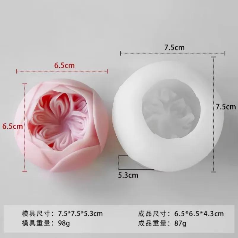 Austin Flower Rose Candle Silicone Mold DIY Flowers Candle Handmade Soap Crafts Gypsum Resin Decorative Items and Wedding Gifts