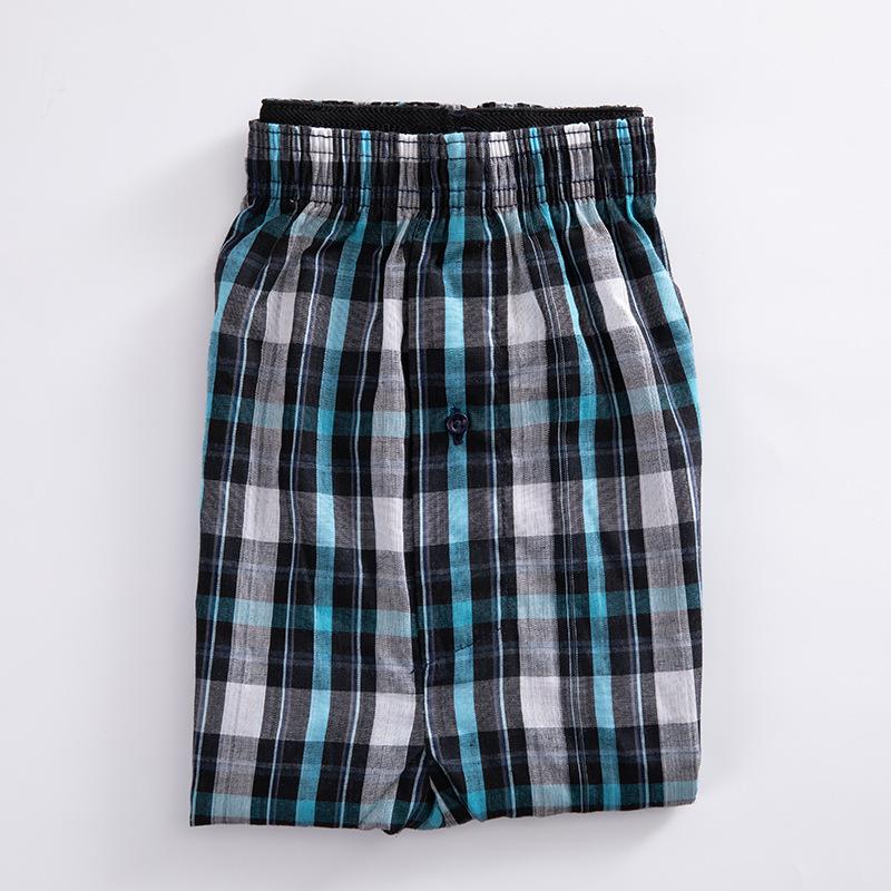 Men’s Cotton Plaid Boxer Shorts - Home, Beach, and Summer Wear