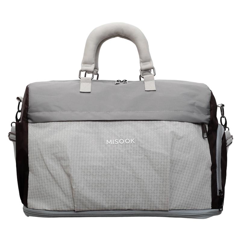 

Nylon Travel Duffel Bag with Top Handle Adjustable Shoulder Strap сірий колір