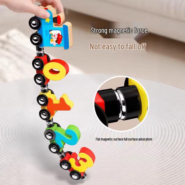 Magnetic Number Train Toy: Educational Building Blocks for Kids Ages 2-6