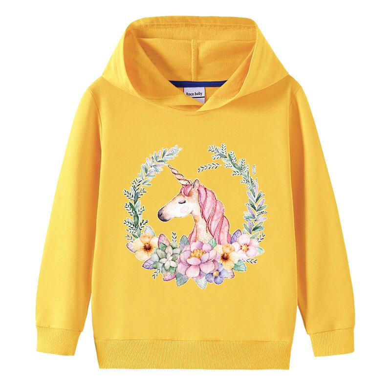 Unicorn Hoodie Sweater with Pocket for Kids Boys Girls Children's Clothing Sweatshirt
