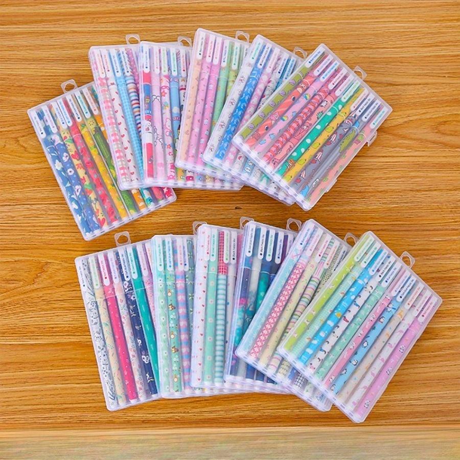 10 PCS Creative Colored Pens Cute Panda Animal Patterns 0.38mm Student Stationery Marker Pen Set for Coloring Books Drawing, Journaling, Back School