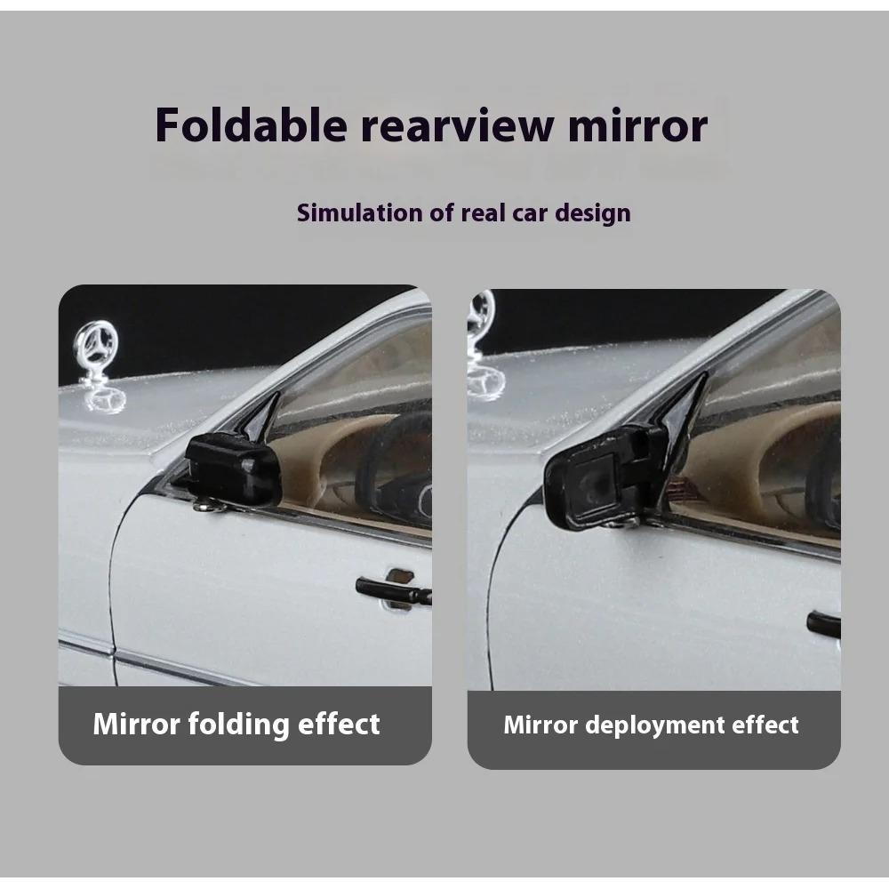 1/24 Scale Mercedes Benz W140 320SEL Classic Limousine Alloy Diecast Model Car Sound &light Desktop Decoration Gift for Friend Present